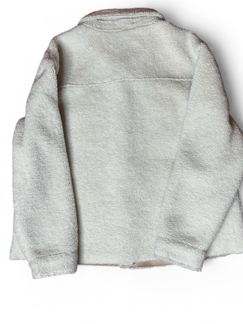 Cream Bouclé Button-Up Jacket - Picture 4 of 5